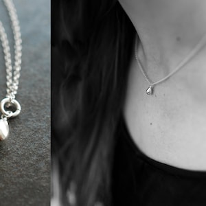 Sterling Silver drop necklace  / minimalist necklace / dainty necklace