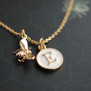 Honey . inspirational necklace / bee / Initial necklace / name necklace / custom jewelry / personalized jewelry image 5