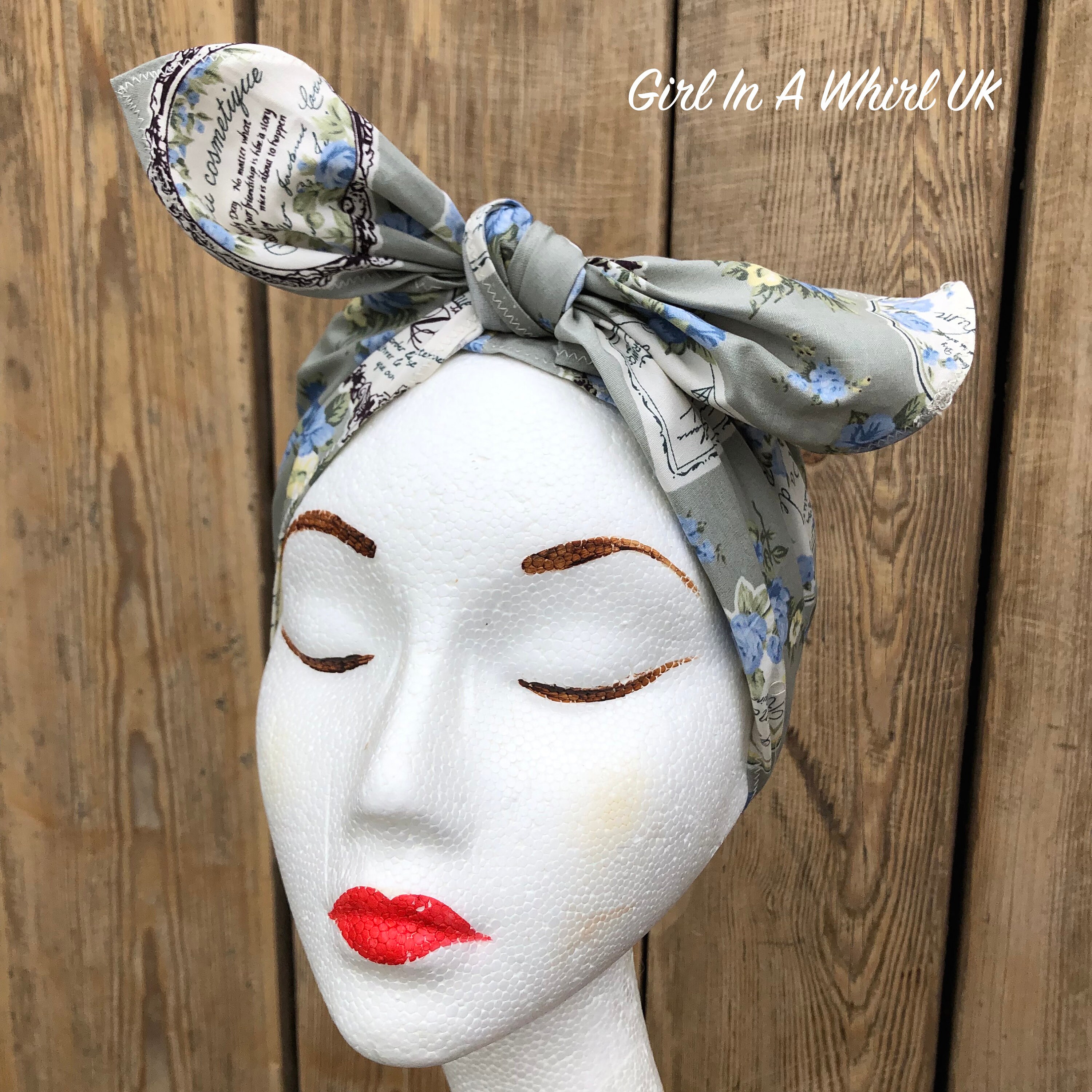 Channel your inner Rosie the Riveter 1940's 50's style! The Original Doo-Rag Shaped headscarfturban for your vintage hairdos