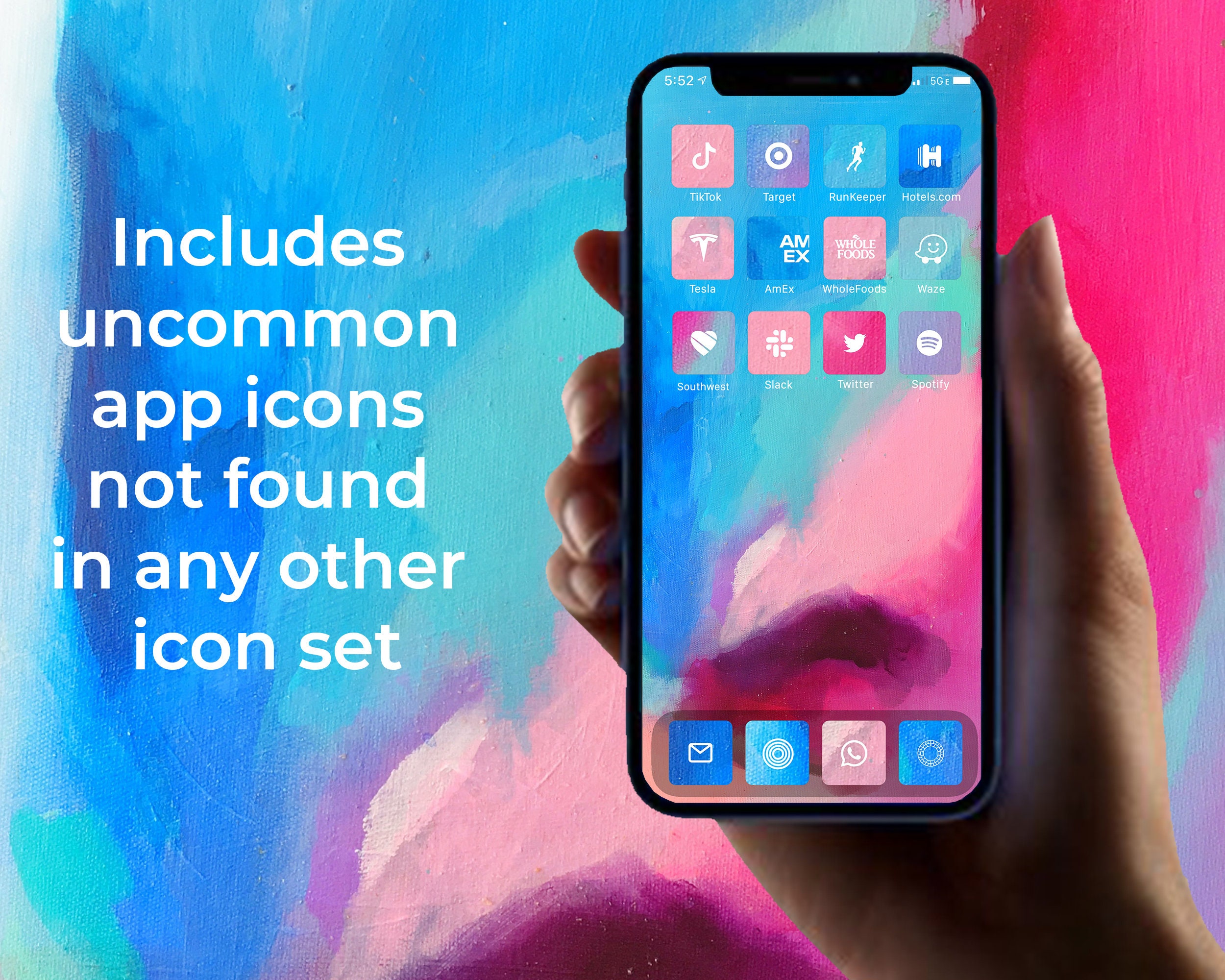 135 Abstract Paint iOS Icon Pack All Access iPhone iOS14 Etsy España