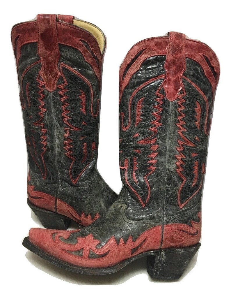 Corral Boots Rustic BlackRed Eagle Boots Size 7M