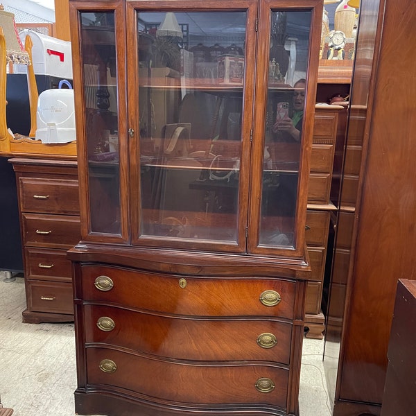 Vintage Mahogany China Cabinet