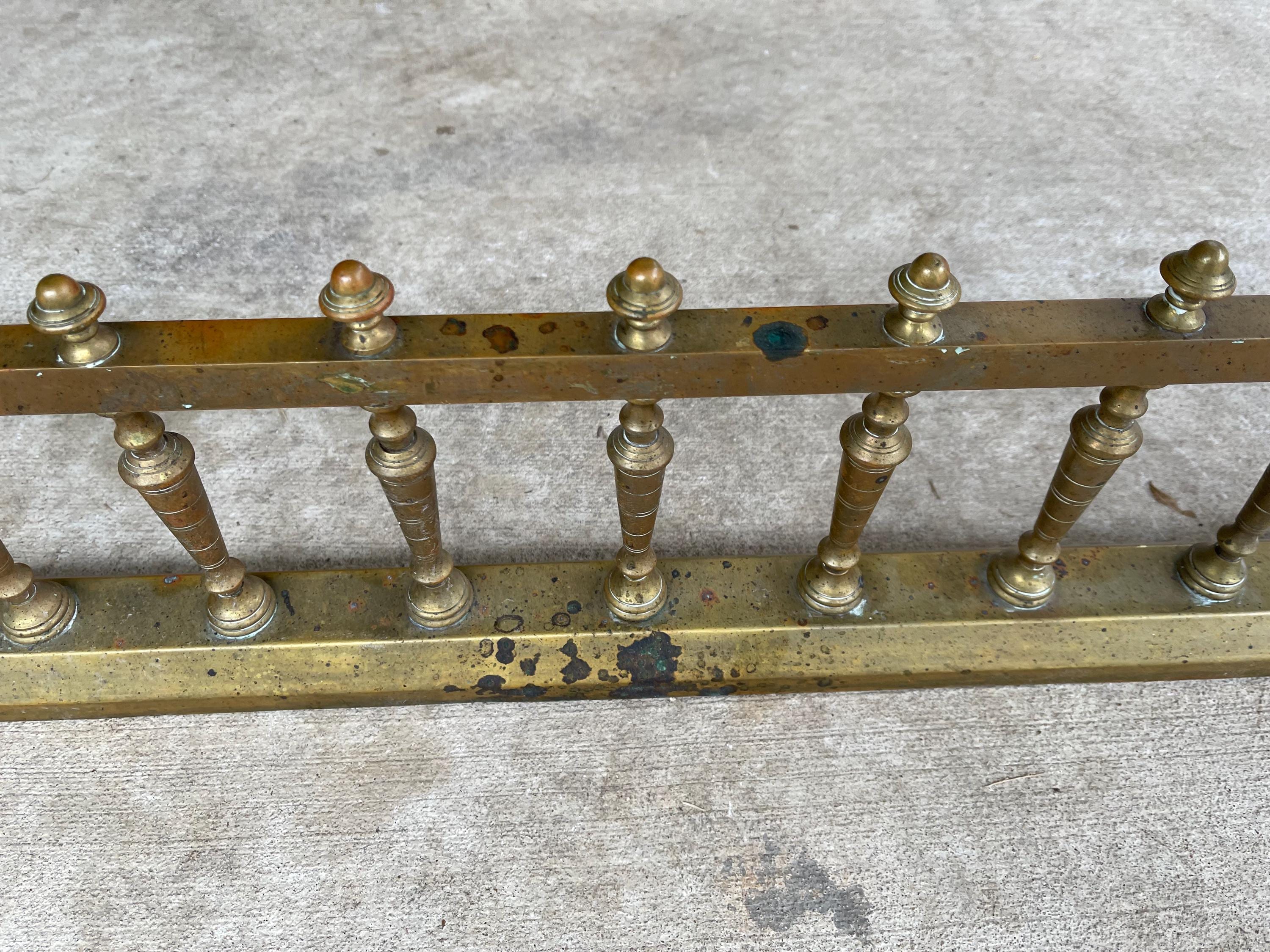 Vintage Ornate Brass Fireplace Fire Guard Rails - Etsy