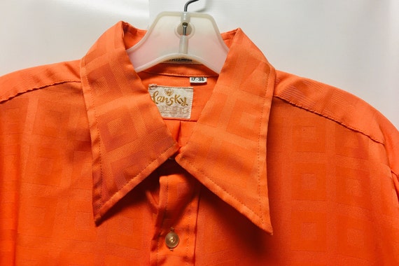 Vintage Lansky Orange Disco Shirt - image 2