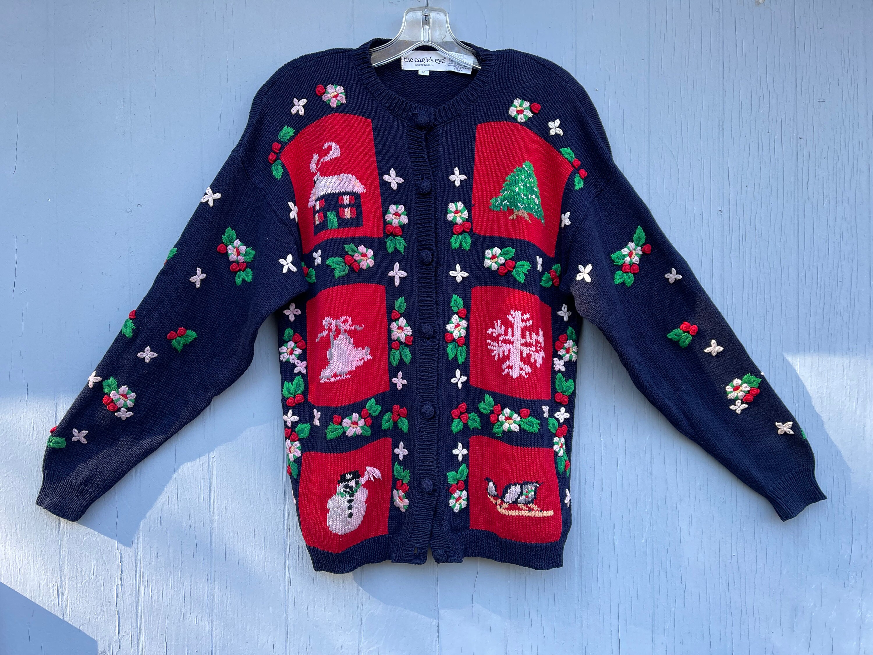 Vtg 90’s Eagle’s Eye Christmas Sweater M Vintage the Eagle's Eye Christmas Ssweater Size M - Etsy Canada