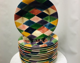 Carnival Handpainted Plates