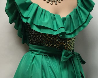 Vintage 80’ Green Gown