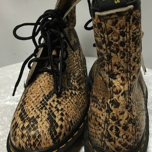 Vintage Dr. Martens Snake Print Boots - Etsy