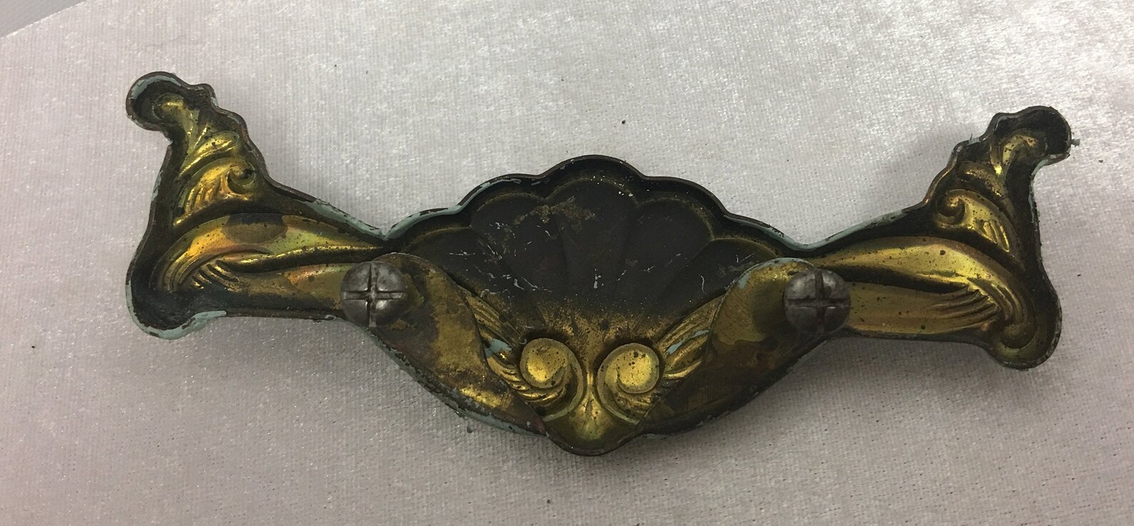 Vintage Art Deco Drawer Painted Brass Knobs Etsy