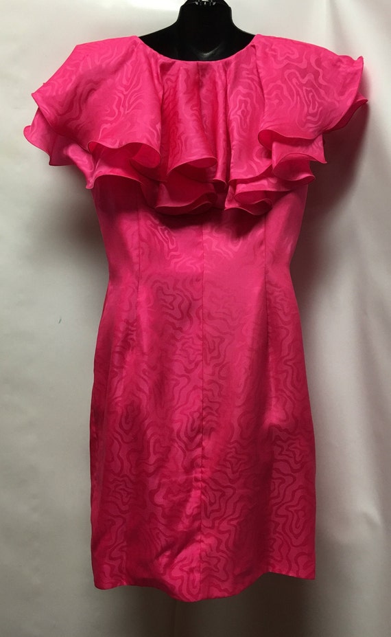 Vintage 80’s Morton Myles Pink Swirl Dress - image 6