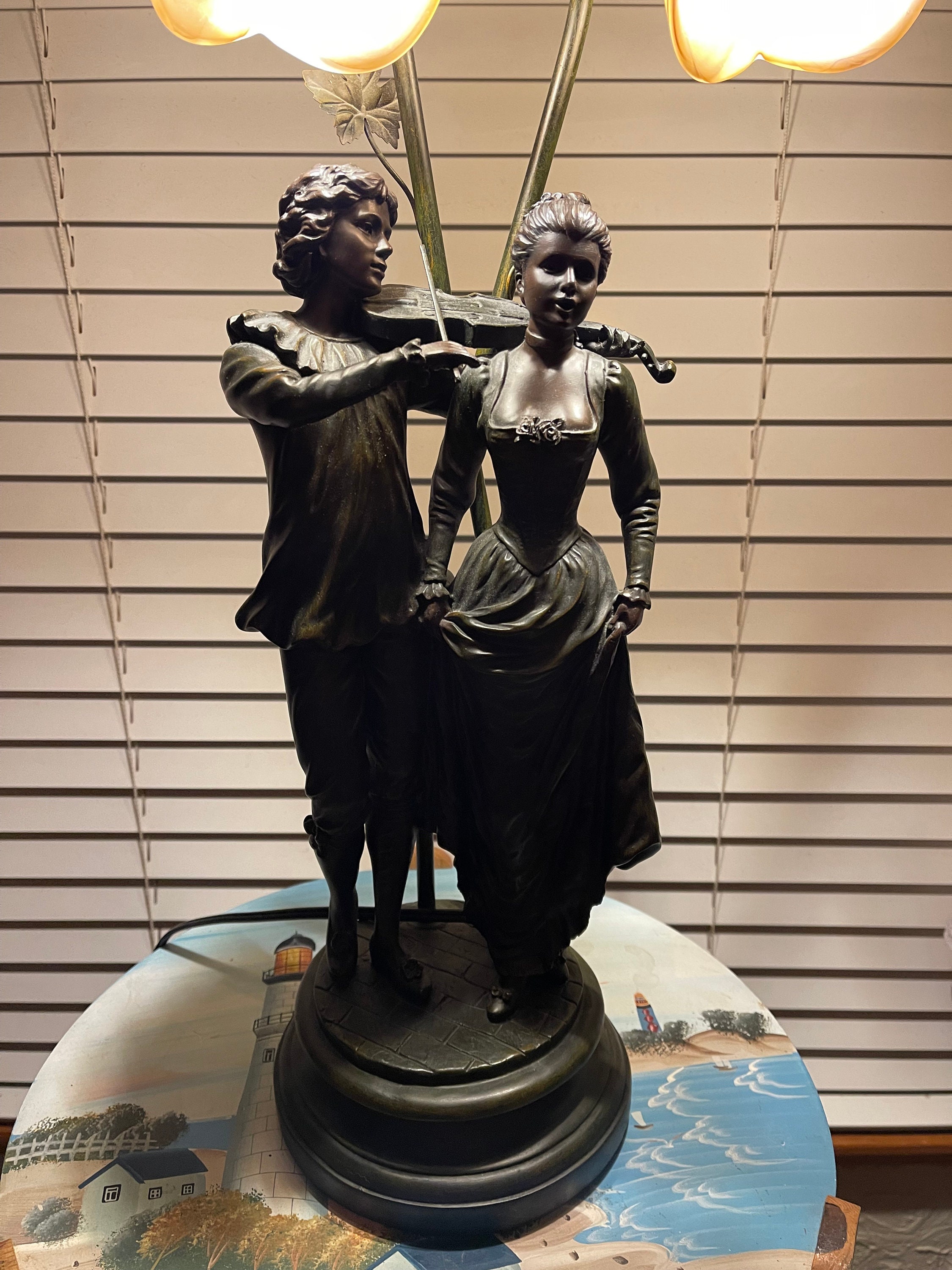 Vintage Rosa 1998 Couple Lamp - Etsy