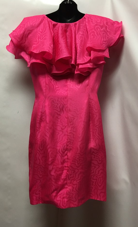 Vintage 80’s Morton Myles Pink Swirl Dress - image 8