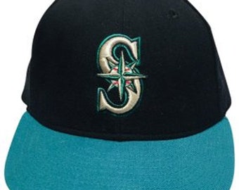 90s~ USA製 Seattle Mariners leather cap Vintage 90s Seattle Mariners New Era 59Fifty Pro Model Hat