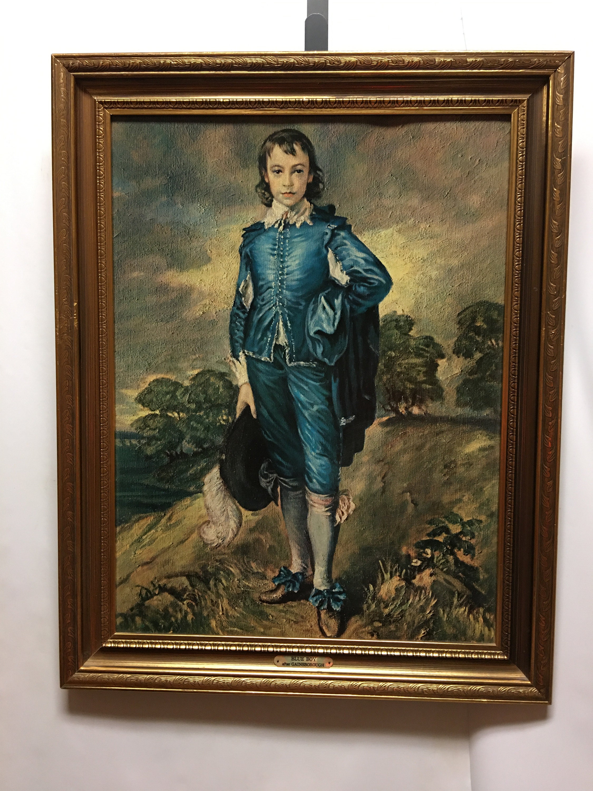 Vintage blue Boy After Gainsborough Art Print Etsy