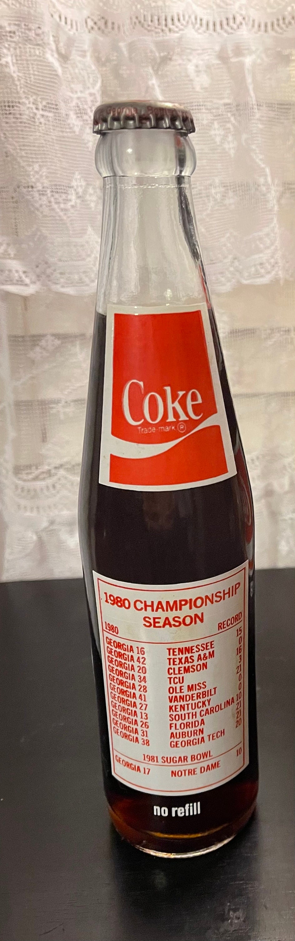 Vintage Coca Cola 1980 National Champions Memorabilia Bottle - Etsy