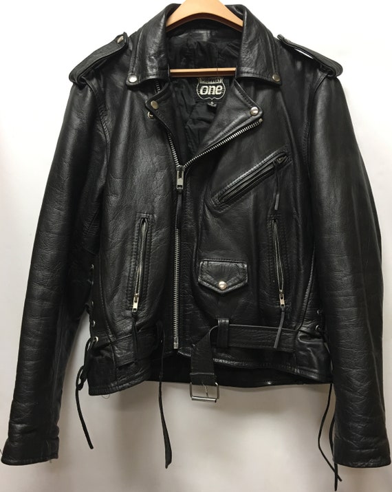 Highway One Biker Leather a Jacket size L