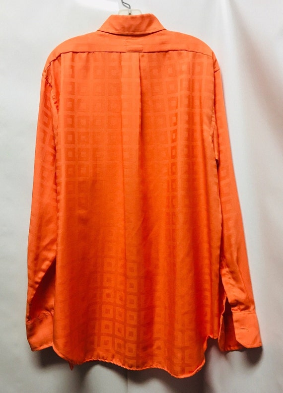 Vintage Lansky Orange Disco Shirt - image 4