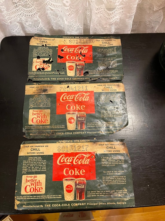 Vintage Coca Cola 1 Gallon Sirup Etikett -  Schweiz