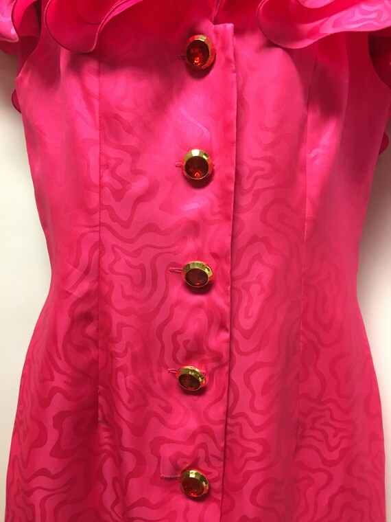 Vintage 80’s Morton Myles Pink Swirl Dress - image 4
