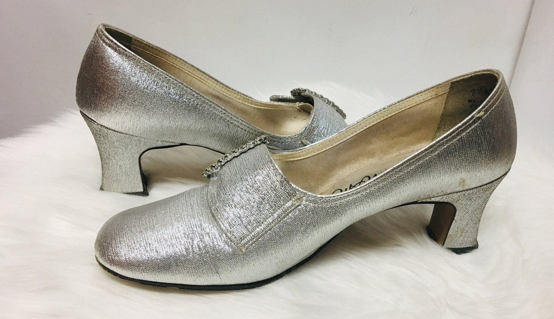 Thom Mcan 1960s Vintage Silver Shoes | Etsy