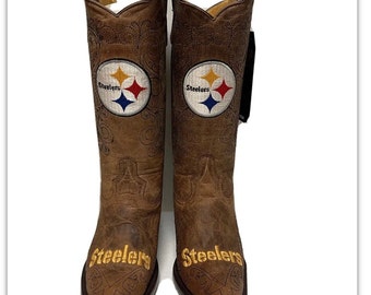 NFL Pittsburgh Steelers Vintage Goat Western Boots