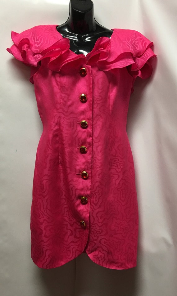 Vintage 80’s Morton Myles Pink Swirl Dress