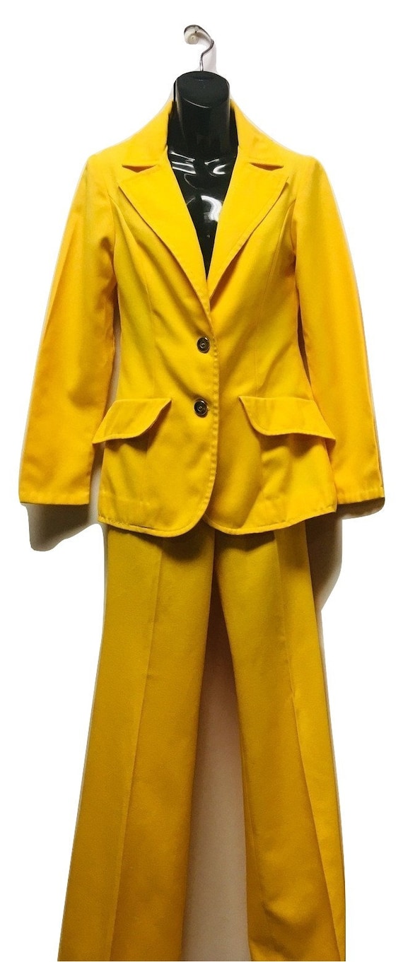 Vintage Solos Yellow Pants Suit
