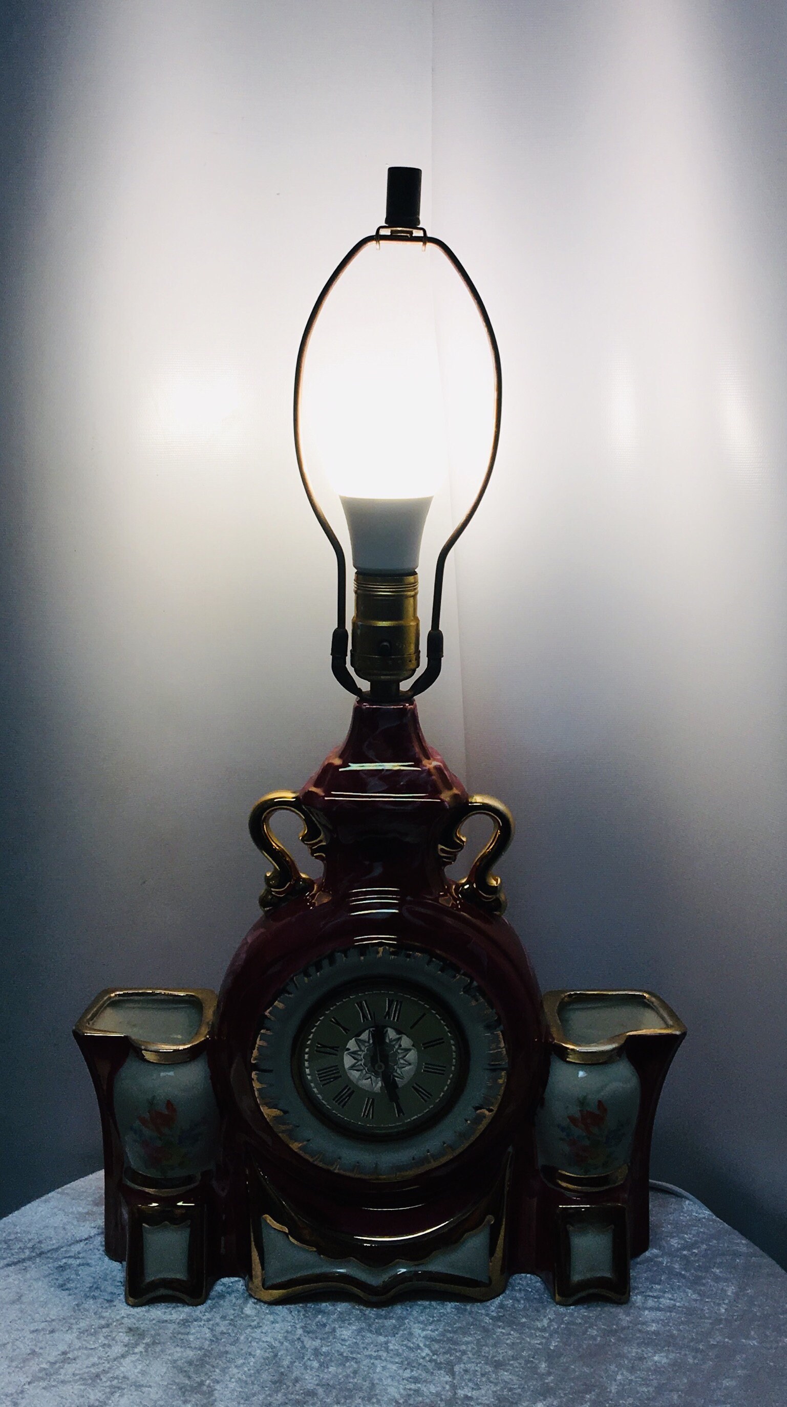 Vintage Lanshire Self Starting Clock Lamp - Etsy