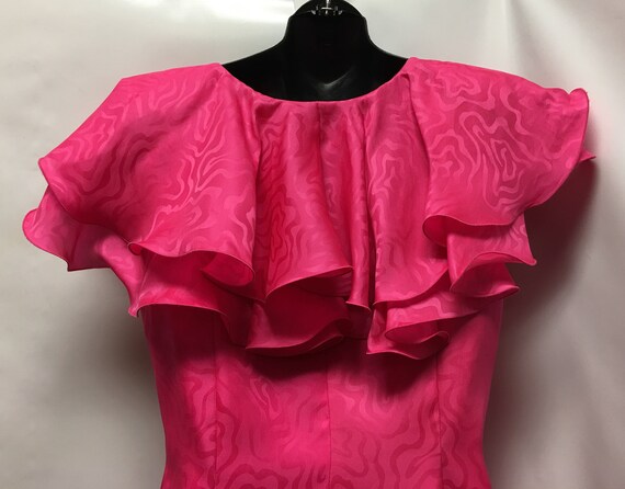 Vintage 80’s Morton Myles Pink Swirl Dress - image 9