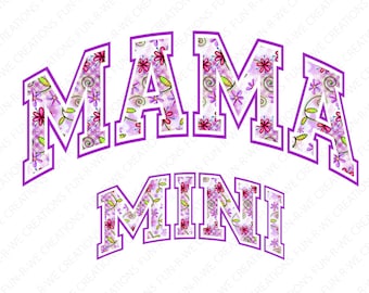 Mama and Mini Doodle png, varsity png