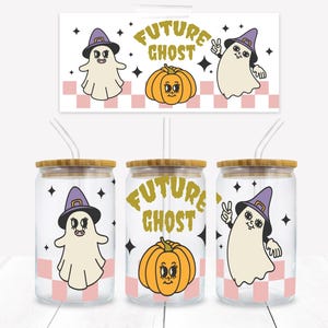 Future Ghost 16 oz. Libbey Tumbler Wrap - Sublimation Wrap- Ready to Press Sublimation