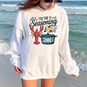 Tis the Seasoning Funny Summer Lobster PNG Digital File for Sublimation, DTF, DTG 300 dpi