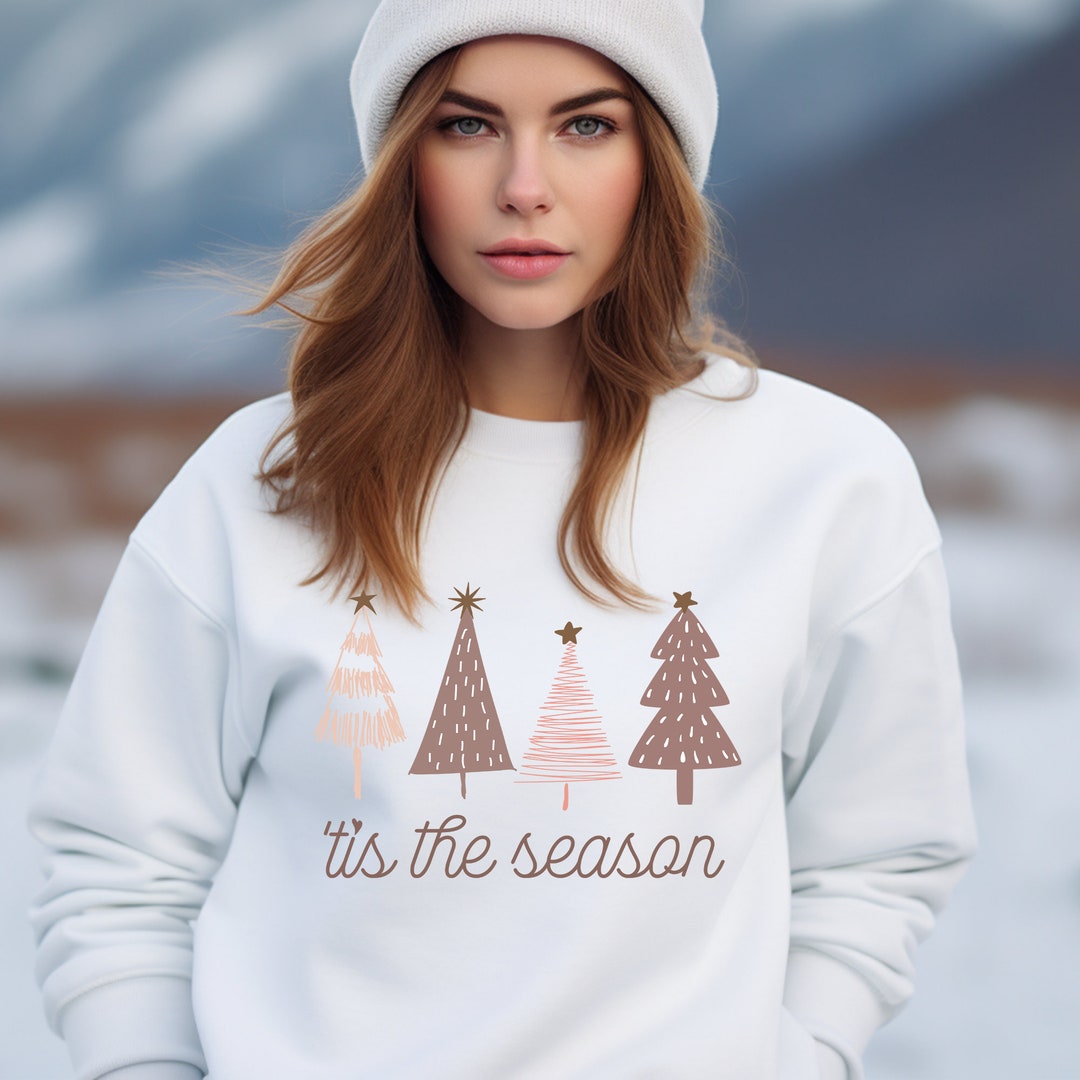 Tis the Season Pink Christmas Trees Sublimation Sheet Transfer Etsy