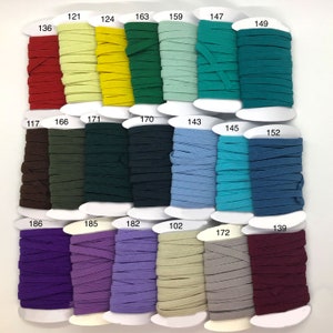 1/4" Braided Elastic for Face Mask in over 25 colours - Sold in 5m or 10m - Shipping within 24 hours from Canada