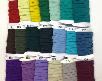 1/4" Braided Elastic for Face Mask in over 25 colours - Sold in 5m or 10m - Shipping within 24 hours from Canada