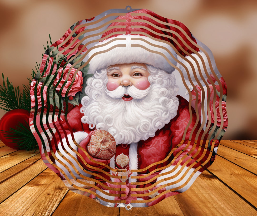 Santa Claus 2 3D Paper Sublimation Wind Spinner 8 - Etsy
