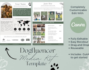 Dogfluencer Media Kit - Template & Guide - Influencer Media Kit