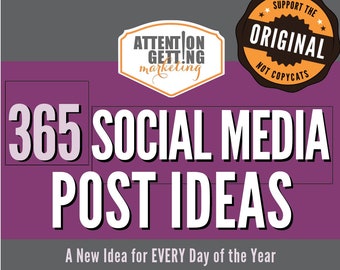 Social Media Content Calendar, Social Media Post Ideas Instagram, Social Media Post Planner, Social Media Calendar, 365 Social Media Ideas