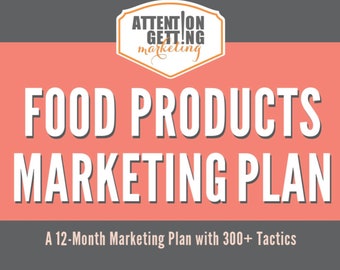 Food Business Marketingplan, Food Shop Marketing Planner, Food Products Marketing Strategieplan, Food Business Planner