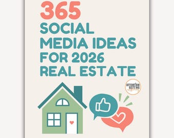 Real Estate Social Media Posts Ideas for 2026, Real Estate Marketing Social Media Content Calendar, Realtor Social Media Marketing