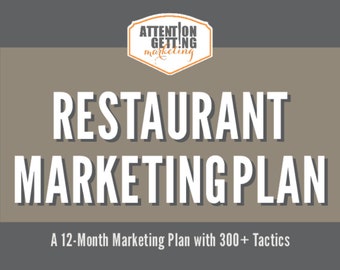 Restaurant Marketing Plan PDF, Restaurant Marketing Handbook, Restaurant Marketing Ideas, Restaurant Promotion Ideas Strategy Plan Printable