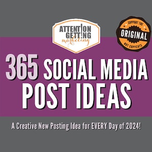 Social media posting ideas content calendar, 365 day social media calendar, social media post ideas, instagram content ideas, what to post to social media