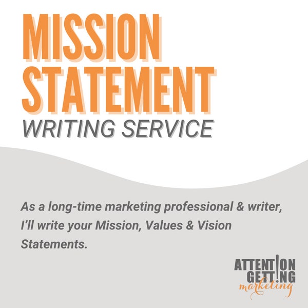Business Mission Statement, Vision Statement, Value Statement Writing Service Commission, Business Plan Writing