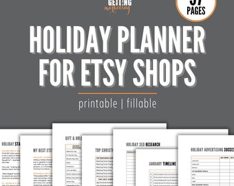 Etsy Holiday Sales Planner, Etsy Shop Planner, Etsy Marketing, Etsy Sales Planner, Trendy, Holiday Planner, Marketing Calendar, Holiday List