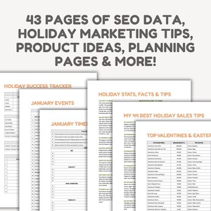 Etsy Holiday Sales Planner, How to Sell on Etsy Shop Planner, Etsy Seller Holiday Checklist, Etsy Holiday Planner Marketing Calendar image 2
