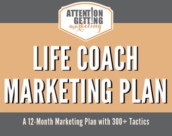 Life Coach Marketing Plan PDF, Life Coaching Planner Template PDF, Life Coaching Workbook, Digital Download Marketing Guide Life Coach Sales