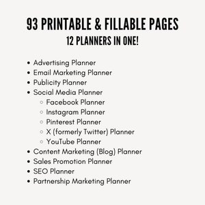 Marketing Plan Template Printable, Marketing Social Media Planner 2024, Marketing Planner Template Example Steps PDF Marketing Business Plan image 2