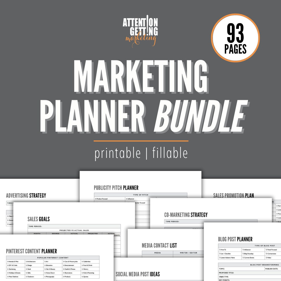 marketing-plan-template-printable-marketing-social-media-planner-marketing-planner-template-pdf-marketing-business-plan-digital-product-etsy