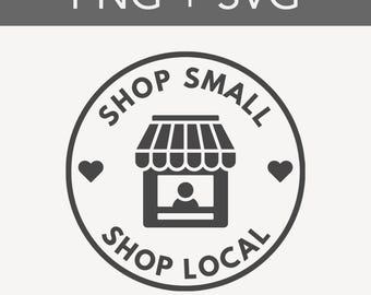 Shop Small Shop Local Logo PNG + SVG | Small Business Saturday Graphic
