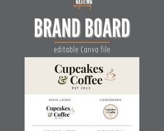 Brand Board Template Canva Editable Branding Board Branding Guidelines Template Brand Identity Board Canva Branding Documents Guide